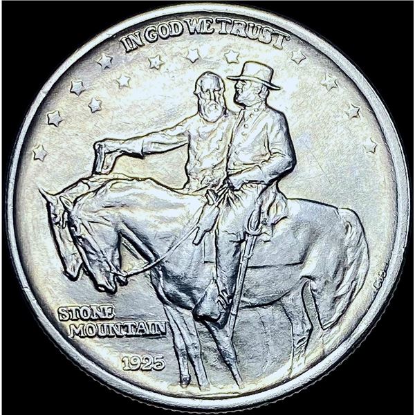 1925 Silver Stone Mountain Half Dollar GEM BU