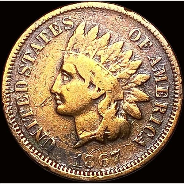 1867 Indian Head Cent NICELY CIRCULATED