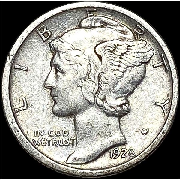 1928-D Silver Mercury Dime NEARLY UNCIRCULATED