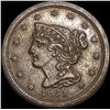 Image 1 : 1851 Braided Hair Half Cent CLOSELY UNCIRCULATED