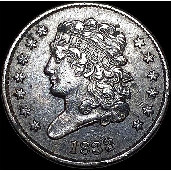 1833 Classic Head Half Cent CLOSELY UNCIRCULATED
