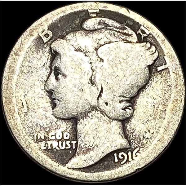 1916-D Mercury Dime NICELY CIRCULATED