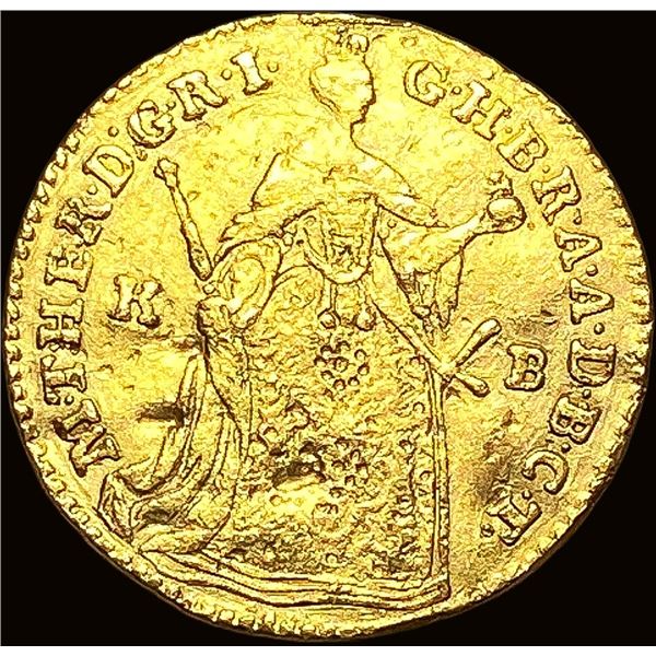 1754 Hungary Gold 1/4 Ducat .0277oz HIGH GRADE