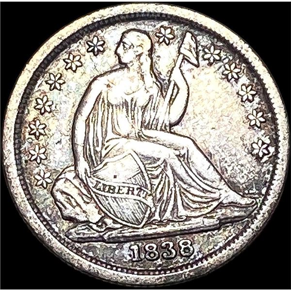 1838 Seated Liberty Dime LIGHTLY CIRCULATED