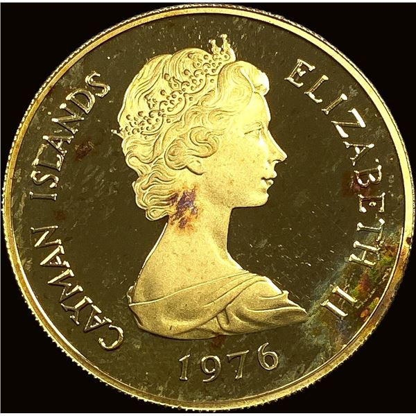 1976 Cayman Islands .3646oz Gold $100 CHOICE PROOF