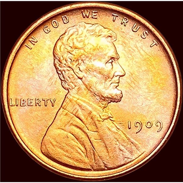 1909 VDB Red Lincoln Wheat Cent CHOICE BU