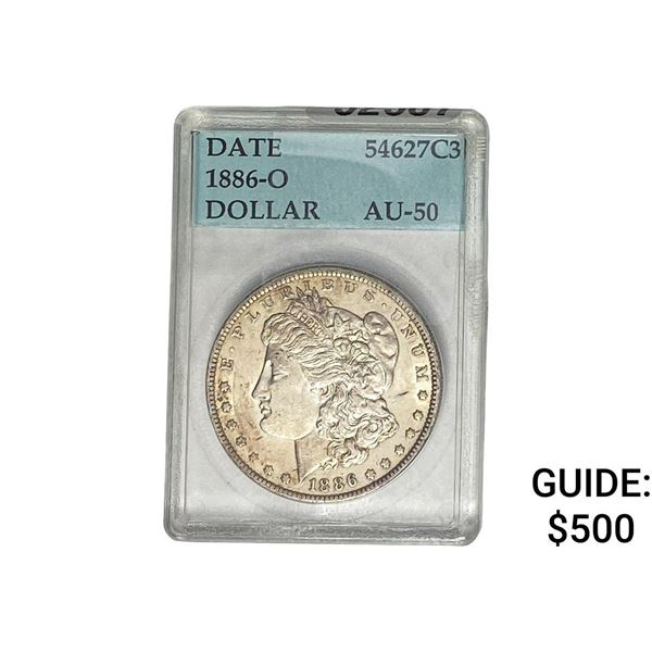 1886-O Morgan Silver Dollar ACCU AU50