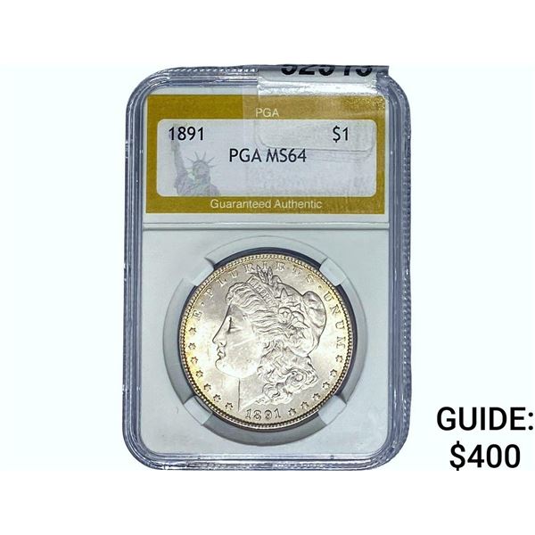 1891 Morgan Silver Dollar PGA MS64