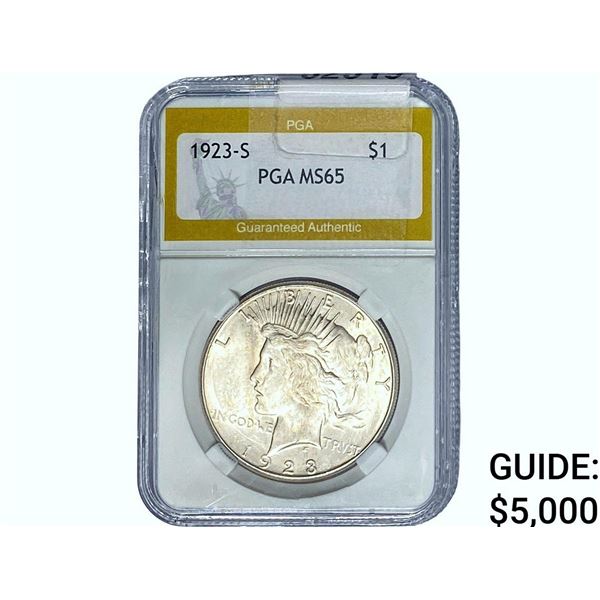1923-S Silver Peace Dollar PGA MS65