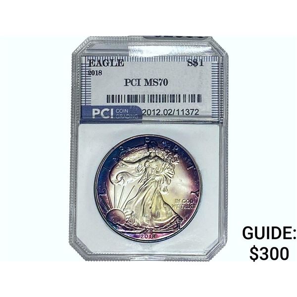 2018 Silver Eagle PCI MS70