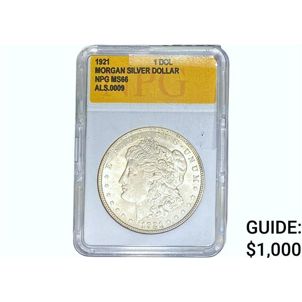 1921 Morgan Silver Dollar NPG MS66