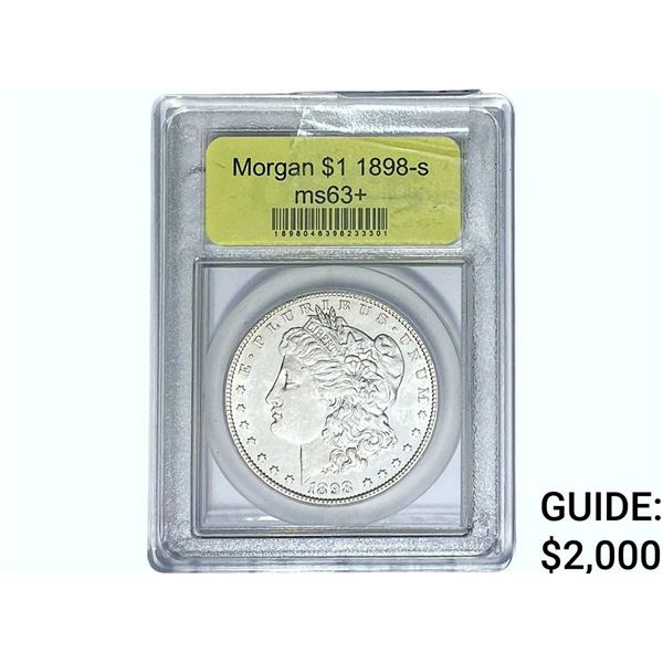 1898-S Morgan Silver Dollar USCG MS63+