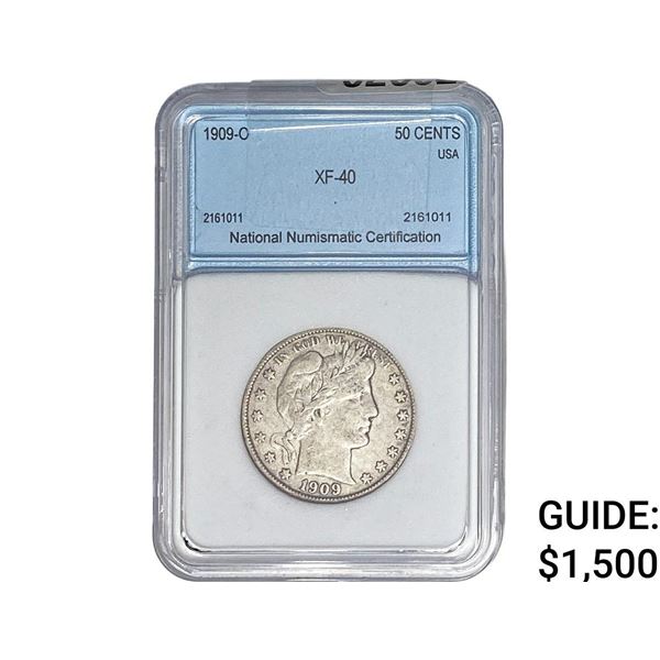 1909-O Barber Half Dollar NNC XF40
