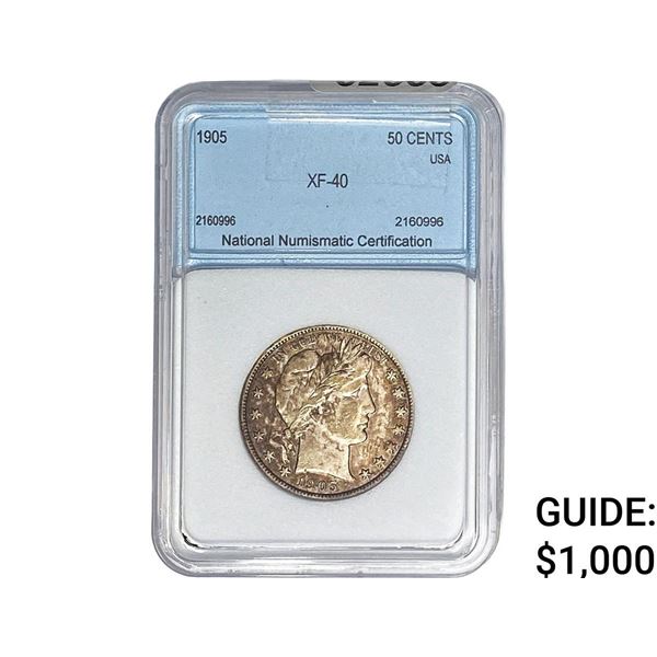 1905 Barber Half Dollar NNC XF40