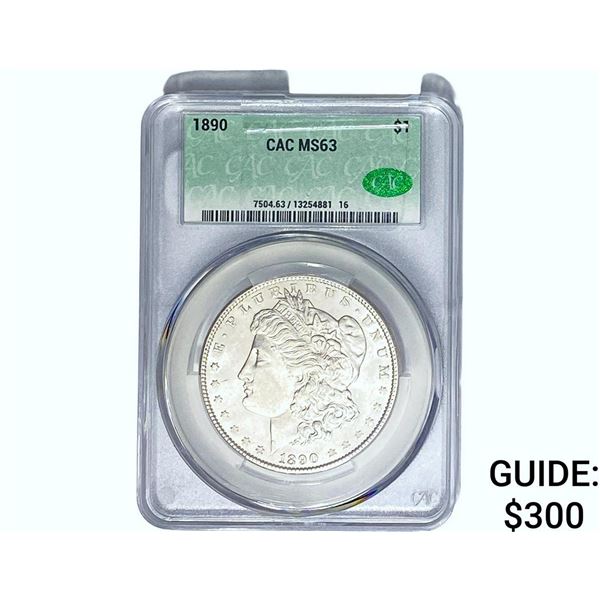 1890 Morgan Silver Dollar CAC MS63