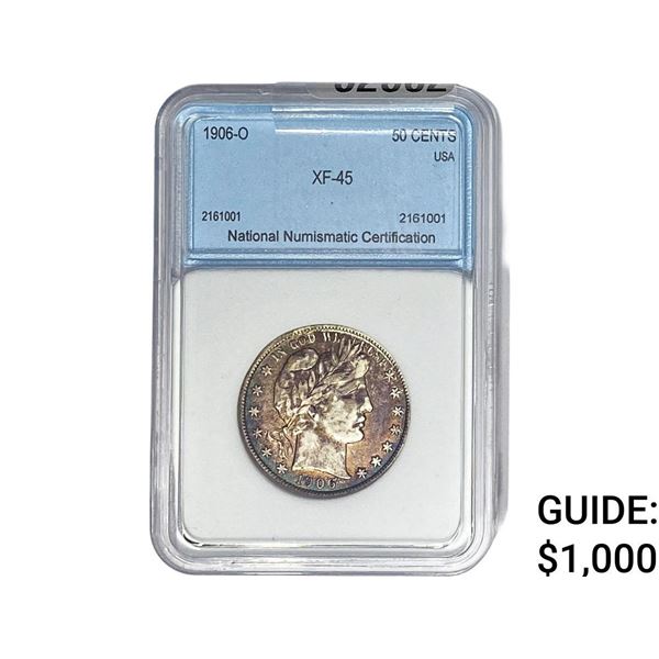 1906-O Barber Half Dollar NNC XF45
