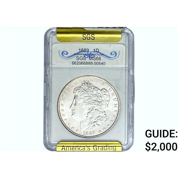 1889 Morgan Silver Dollar SGS MS66