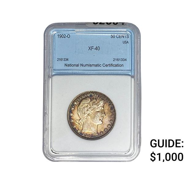 1902-O Barber Half Dollar NNC XF40