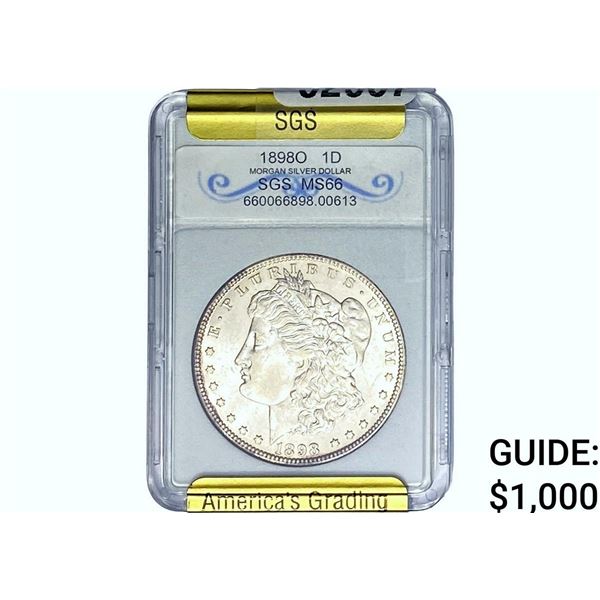 1898-O Morgan Silver Dollar SGS MS66