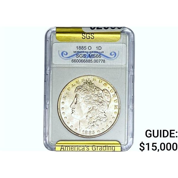 1885-O Morgan Silver Dollar SGS MS66