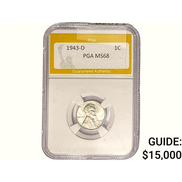1943-D Wheat Cent PGA MS68