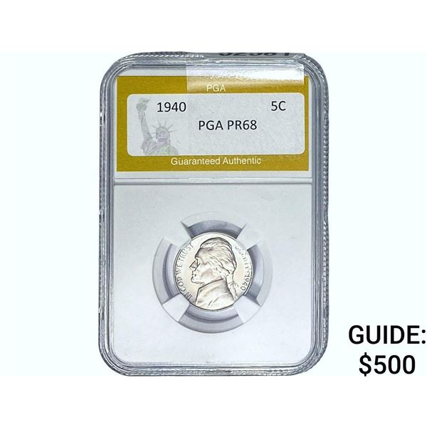 1940 Jefferson Nickel PGA PR68
