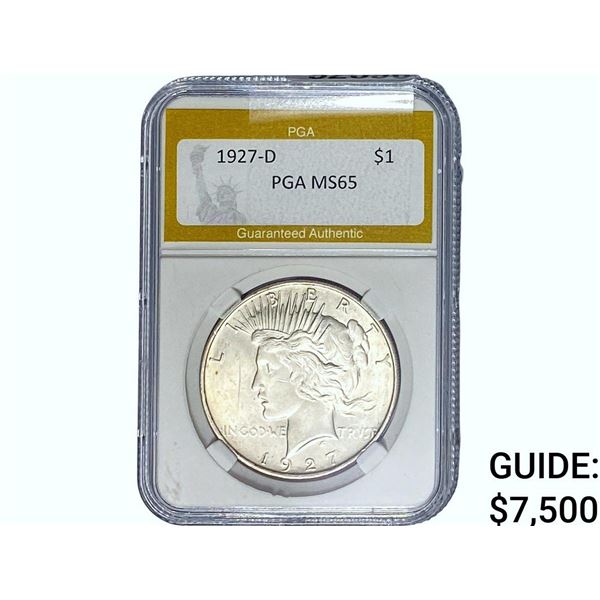 1927-D Silver Peace Dollar PGA MS65