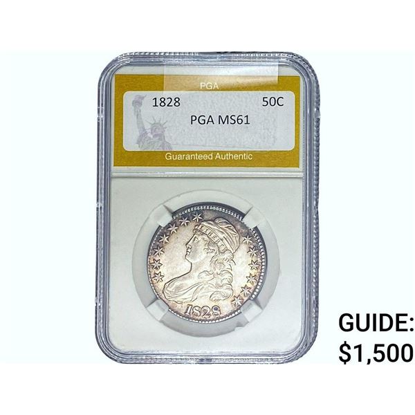 1828 Capped Bust Half Dollar PGA MS61