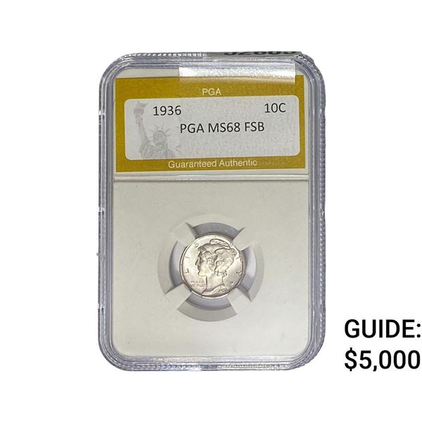 1926 Mercury Silver Dime PGA MS68 FSB