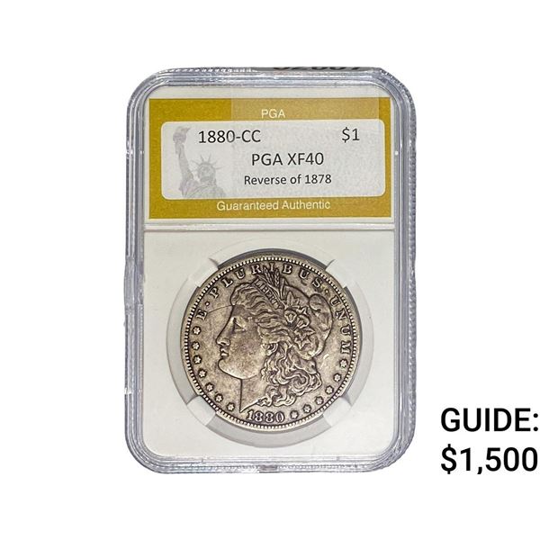 1880-CC REV 78 Morgan Silver Dollar PGA XF40