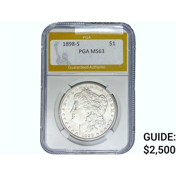 1898-S Morgan Silver Dollar PGA MS63