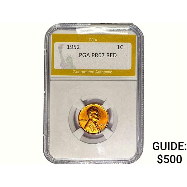 1952 Wheat Cent PGA PR67 RED