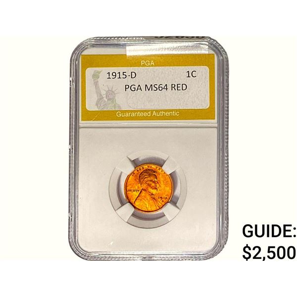 1915-D Wheat Cent PGA MS64 RED