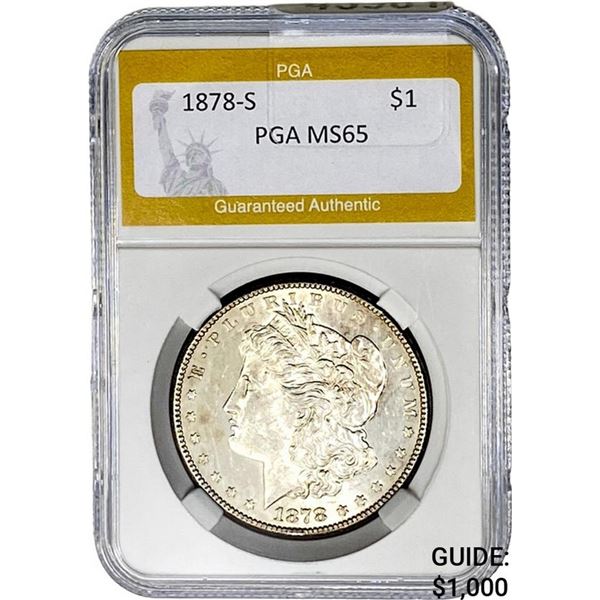 1878-S Morgan Silver Dollar PGA MS65