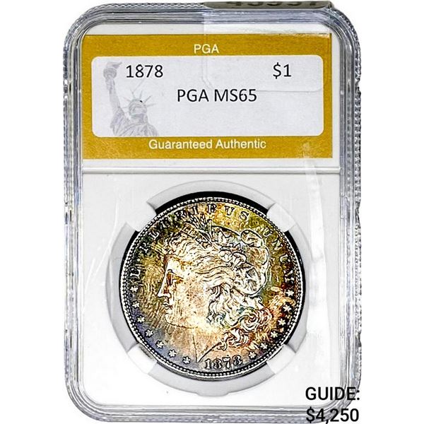 1878 Morgan Silver Dollar PGA MS65