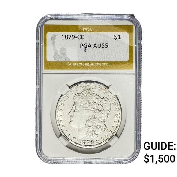 1879-CC Morgan Silver Dollar PGA AU55