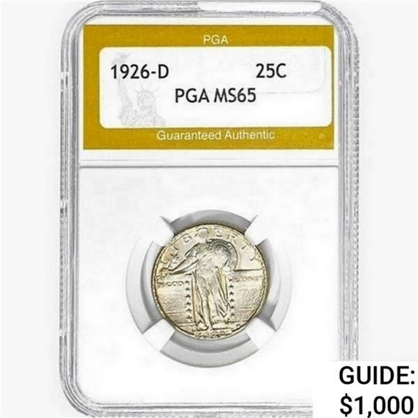 1926-D Standing Liberty Quarter PGA MS65