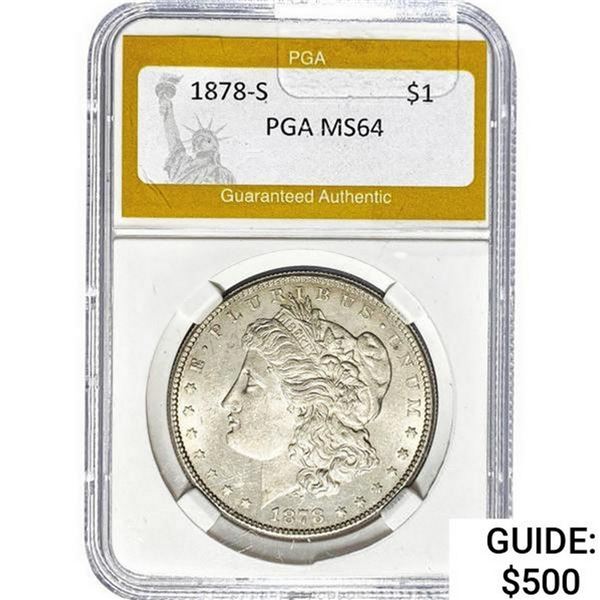 1878-S Morgan Silver Dollar PGA MS64
