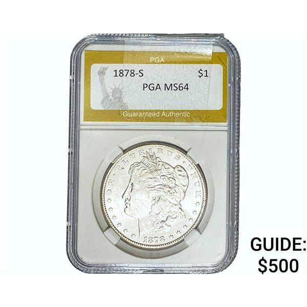 1878-S Morgan Silver Dollar PGA MS64