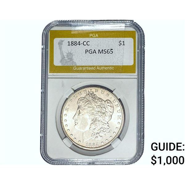 1884-CC Morgan Silver Dollar PGA MS65