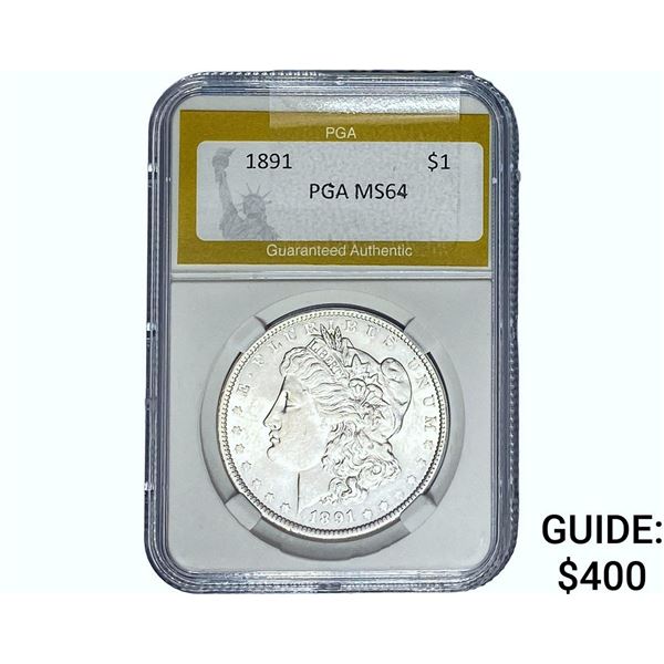 1891 Morgan Silver Dollar PGA MS64