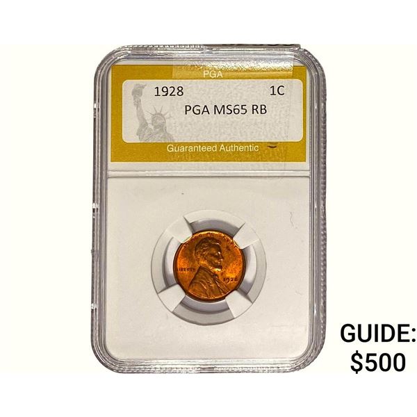 1928 Wheat Cent PGA MS65 RB