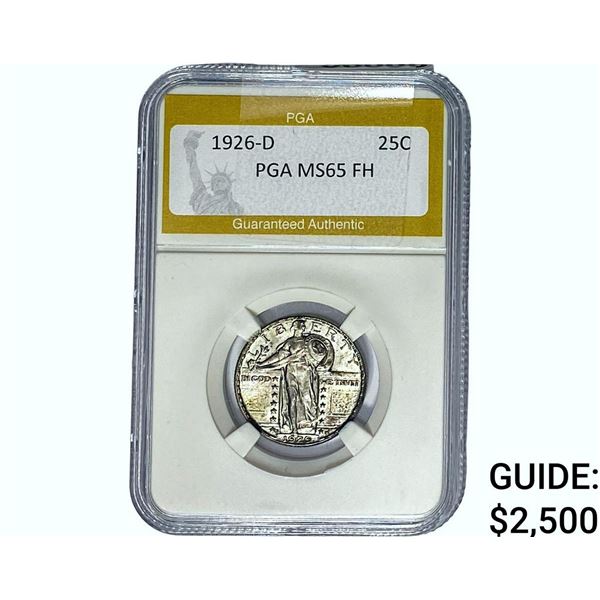 1926-D Standing Liberty Quarter PGA MS65 FH