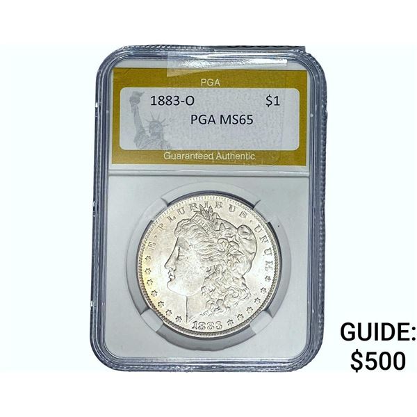 1883-O Morgan Silver Dollar PGA MS65