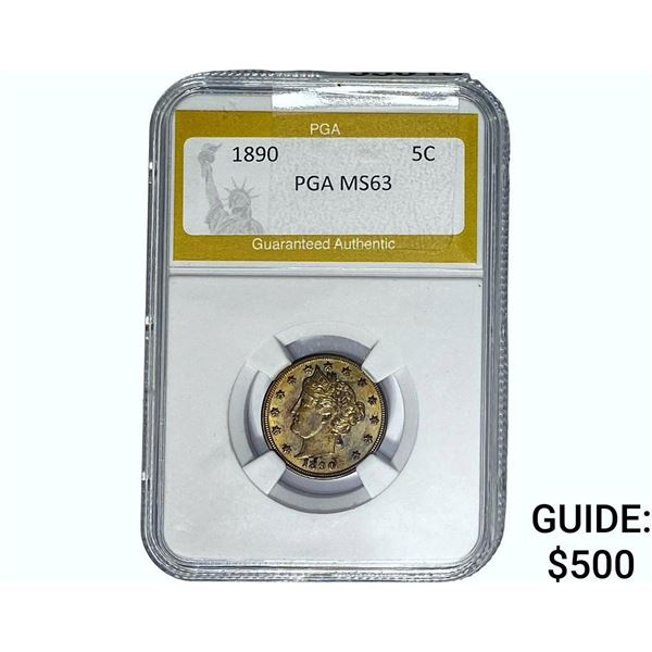 1890 Liberty Victory Nickel PGA MS63