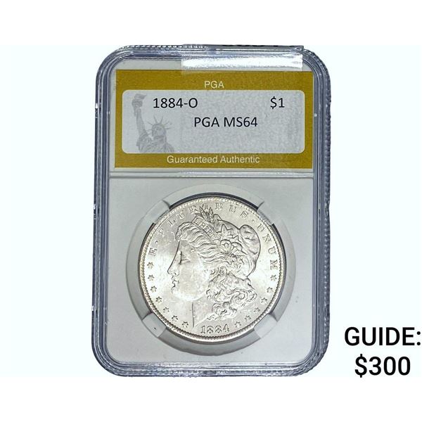 1884-O Morgan Silver Dollar PGA MS64