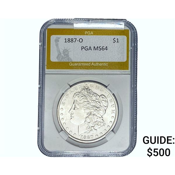 1887-O Morgan Silver Dollar PGA MS64