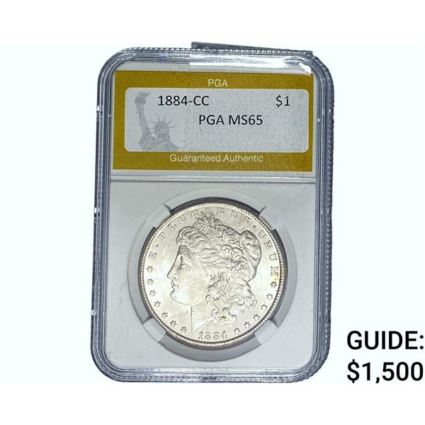 1884-CC Morgan Silver Dollar PGA MS65