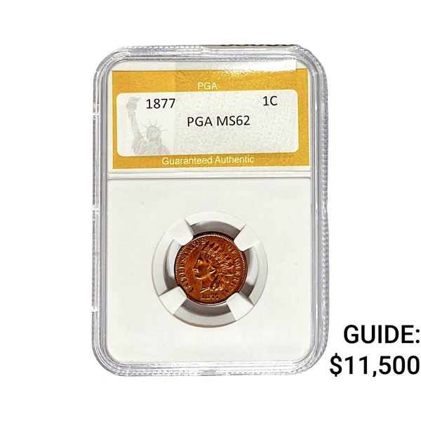 1877 Indian Head Cent PGA MS62
