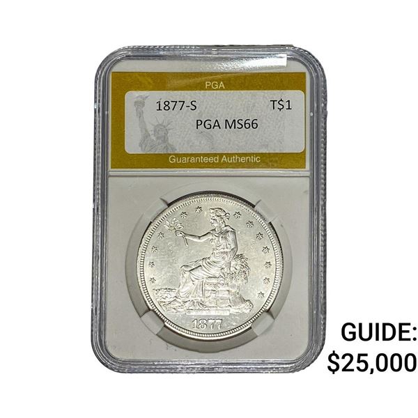 1877-S Silver Trade Dollar PGA MS66